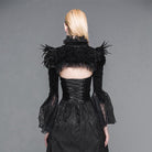 DEVIL FASHION Women's Vintage Bolero Ruffled Jacket