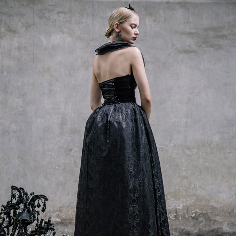 Women's Vintage Goth Long Lace Gown
