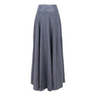 Women's Vintage Umbrella Skirt With Leather Waistband