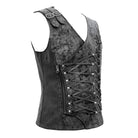 Men's Faux Leather Ropes Zipper Fly Waistcoats