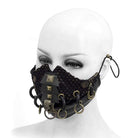 Men's Rings Rivets Mesh Applique Masks