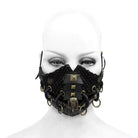 Men's Rings Rivets Mesh Applique Masks
