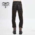 Men's Steampunk Mesh Rivets Eyelets Casual Trousers