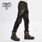 Men's Steampunk Mesh Rivets Eyelets Casual Trousers