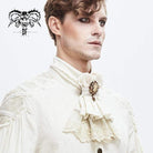 Men's Vintage Lace Edge Pandent White Bowties