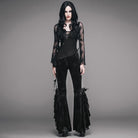 EVA LADY Women's Asymmetric Scoop neck Punk Top