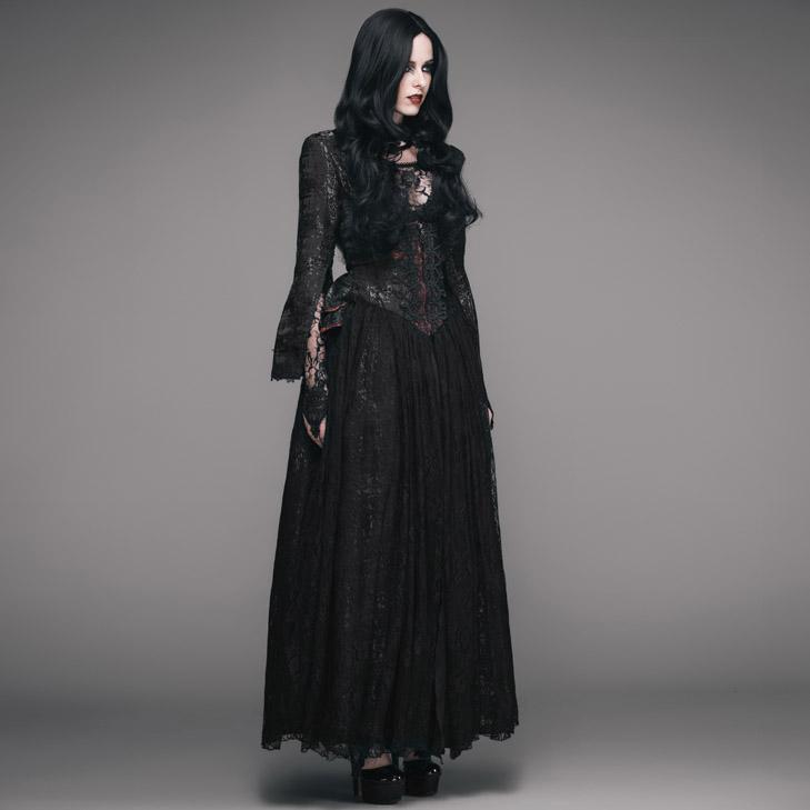 Women's Basque Style Goth Punk Lace Gown