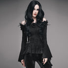 EVA LADY Women's Embellished Gothic Punk Top