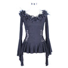EVA LADY Women's Embellished Gothic Punk Top