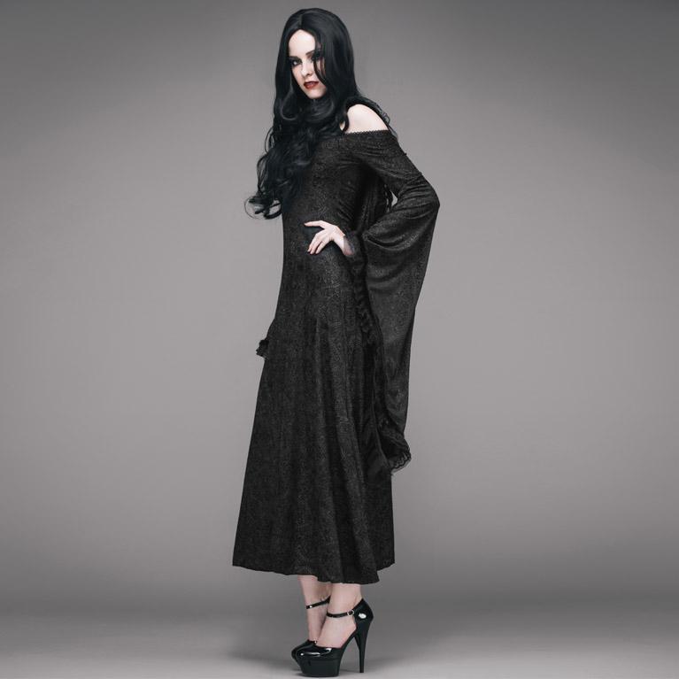 EVA LADY Women's Goth Jacquard Hooded Dress