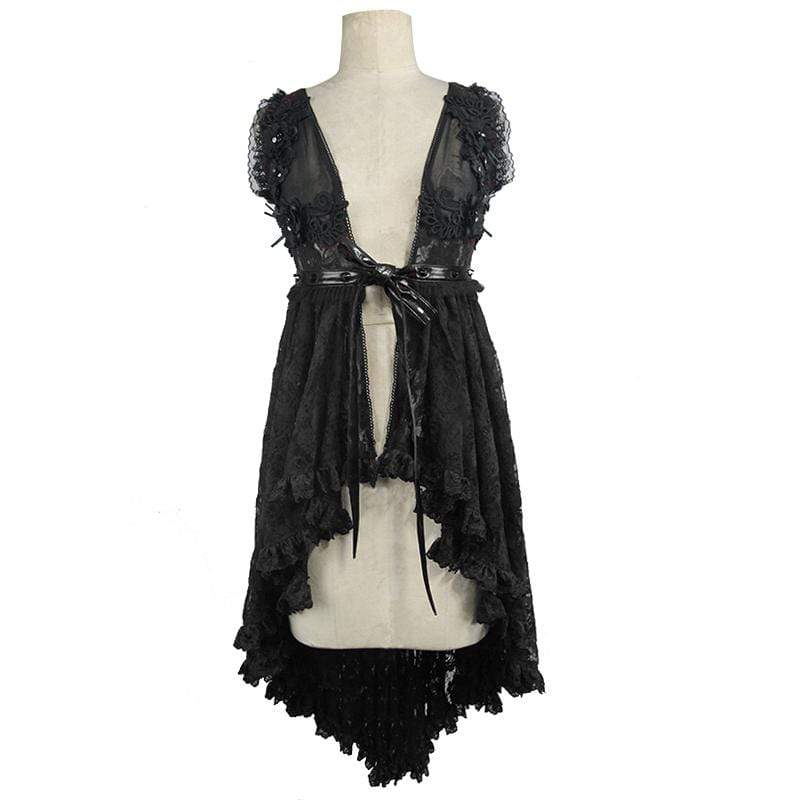 Women's Goth Lace Over Dress