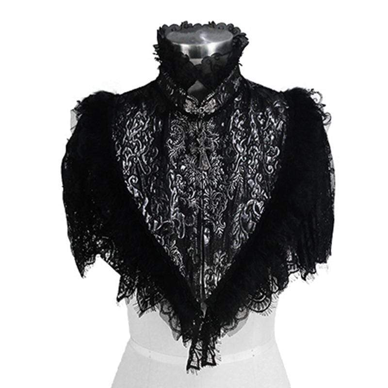 EVA LADY Women's Goth Multilayer Lace Cape