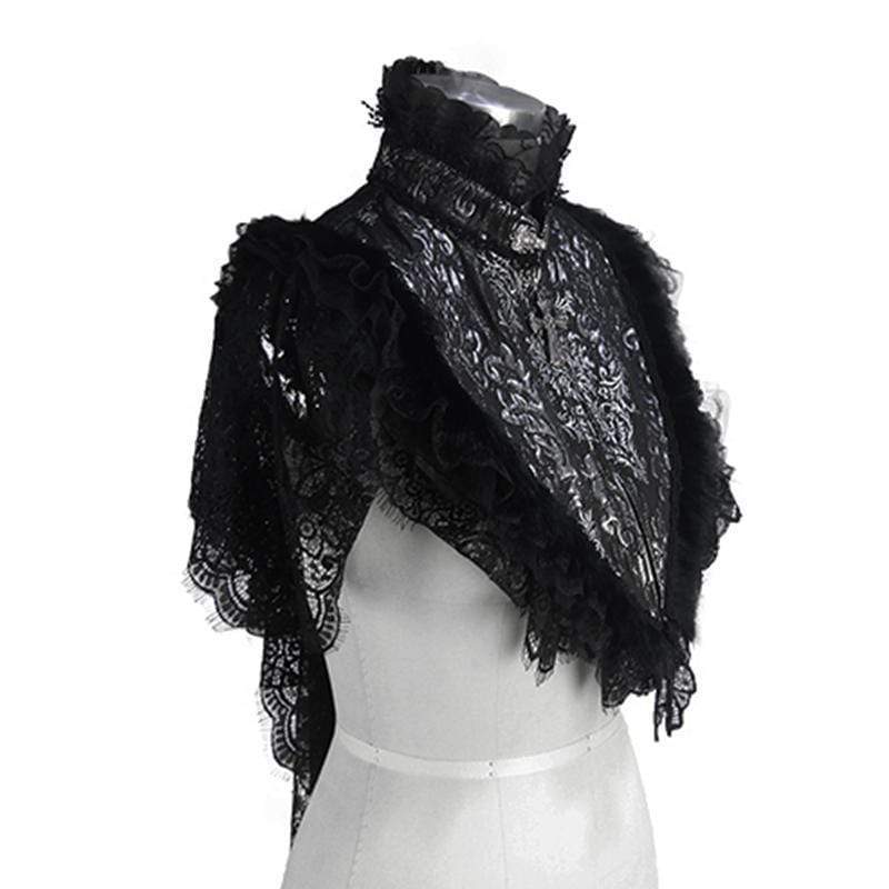 EVA LADY Women's Goth Multilayer Lace Cape