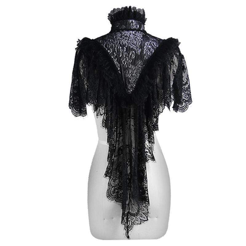 EVA LADY Women's Goth Multilayer Lace Cape