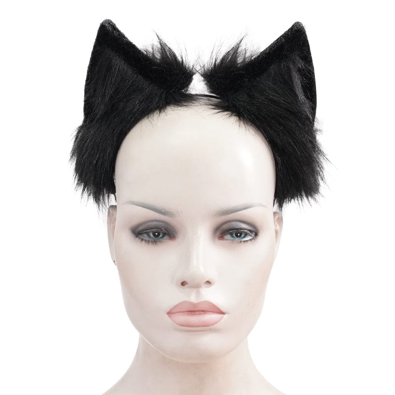 EVA LADY Women's Gothic Bunny Ears Headband Black