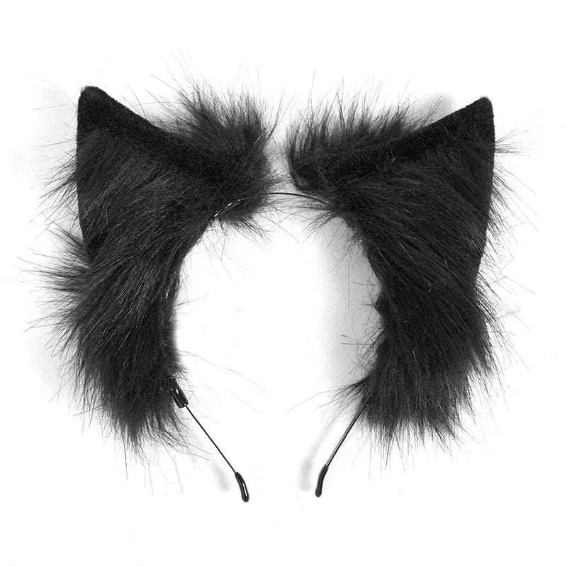 EVA LADY Women's Gothic Bunny Ears Headband Black