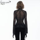 EVA LADY Women's Gothic Cutout Flare Sleeved Lace Shirt