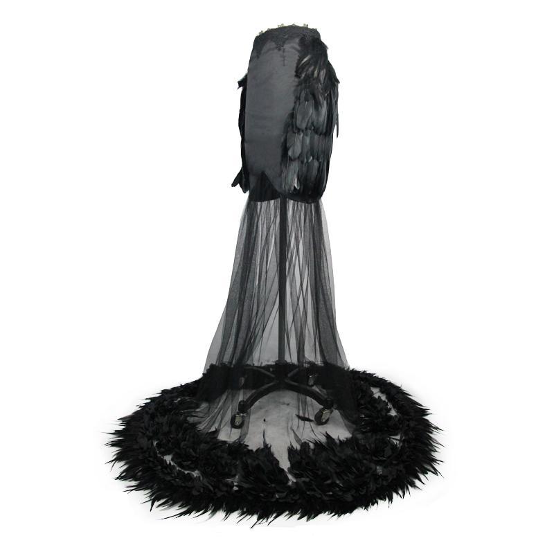 Women's Gothic Feathered Mermaid Skirt