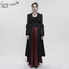 EVA LADY Women's Gothic Flared Sleeved Beaded Long Coat