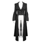 EVA LADY Women's Gothic Flared Sleeved Beaded Long Coat