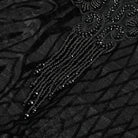 EVA LADY Women's Gothic Flared Sleeved Lace Splice Beaded Shirt