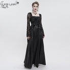 EVA LADY Women's Gothic Flared Sleeved Lace Splice Dress