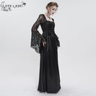 EVA LADY Women's Gothic Flared Sleeved Lace Splice Dress