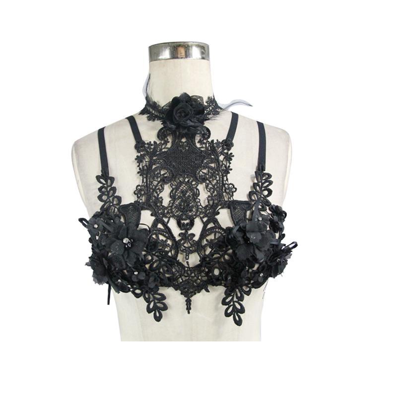 Women's Gothic Flower & Lace Harness