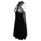 EVA LADY Women's Gothic Halterneck Backless Sexy Velet Nightgown