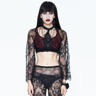 Women's Gothic Lace Full Sleeve Top
