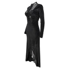 EVA LADY Women's Gothic Mesh Splice Beaded Split Dress