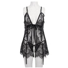 EVA LADY Women's Gothic Romantic Lace Babydoll Set