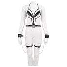 EVA LADY Women's Gothic Sexy Cross Harness with Cuffs