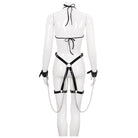EVA LADY Women's Gothic Sexy Cross Harness with Cuffs