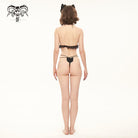 EVA LADY Women's Gothic Sexy Lace Bra Lingerie Set