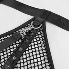 EVA LADY Women's Gothic Sexy Mesh Romper with Leash