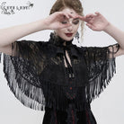 EVA LADY Women's Gothic Stand Collar Tassels Lace Cape