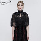 EVA LADY Women's Gothic Stand Collar Tassels Lace Cape