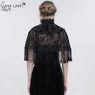 EVA LADY Women's Gothic Stand Collar Tassels Lace Cape