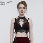 EVA LADY Women's Gothic Strappy Cutout Lace Bustier