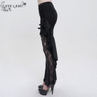 EVA LADY Women's Gothic Strappy Lace Splice Flared Pants