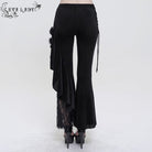 EVA LADY Women's Gothic Strappy Lace Splice Flared Pants