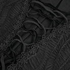 EVA LADY Women's Gothic Strappy Mesh Splice Beaded Shirt