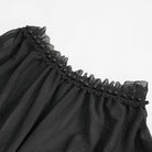 EVA LADY Women's Gothic Strappy Mesh Splice Beaded Shirt