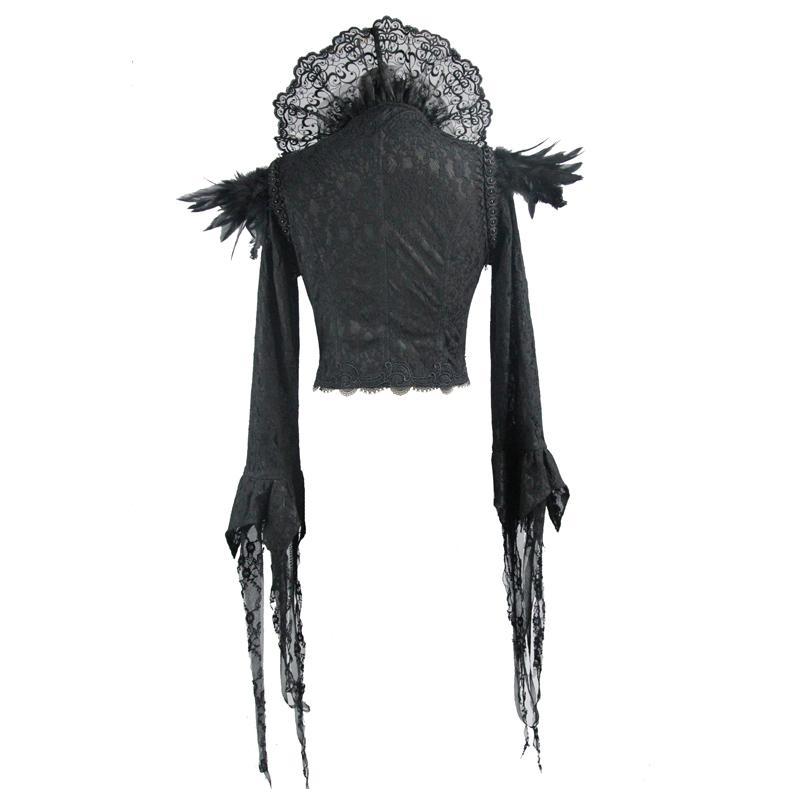 Women's Ruffle & Lace Gothic Top