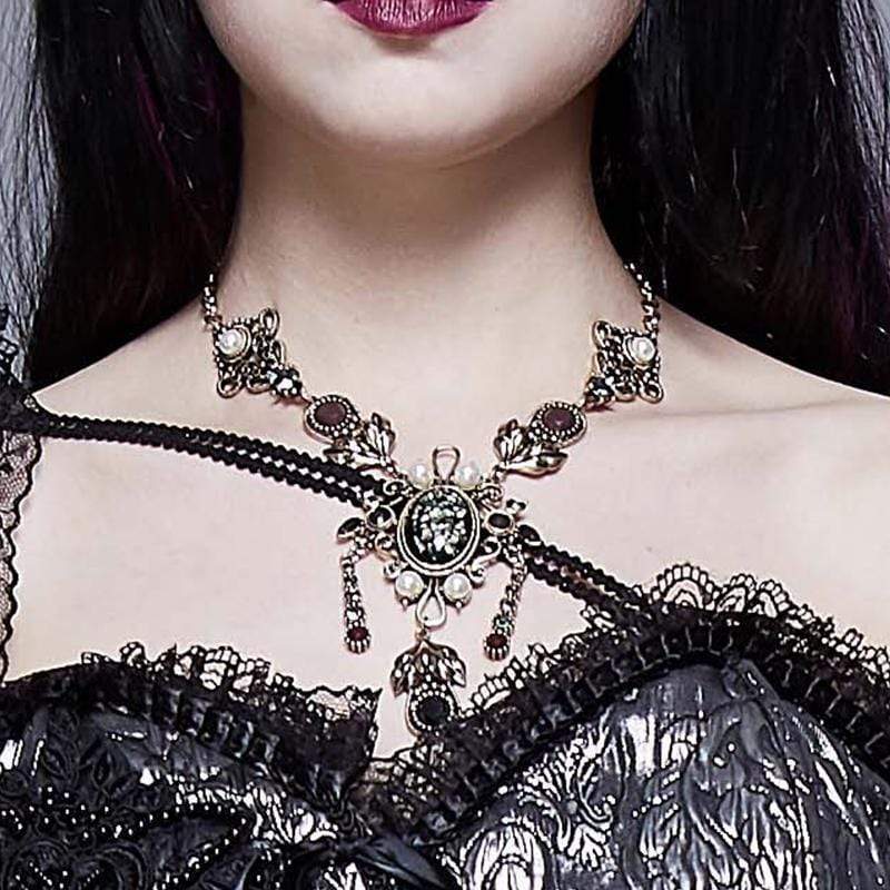 Women's Steampunk Gem Exaggerated Necklaces