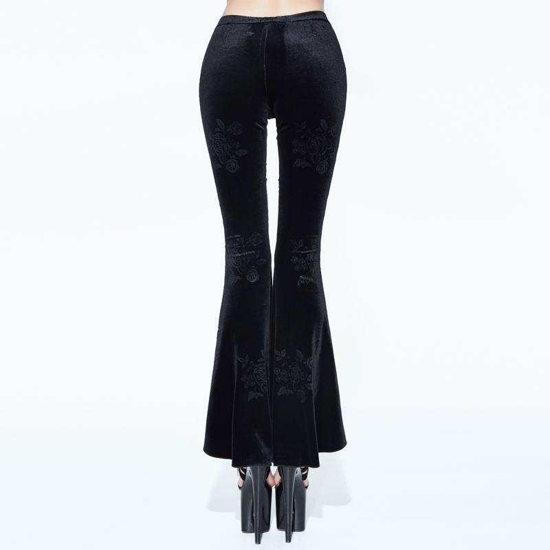 Women's Velour & Lace Gothic Leggings