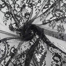 Women's Vintage Gothic Black Lace Over-lay Short Dress with Full Flared Sleeves Wedding Dress