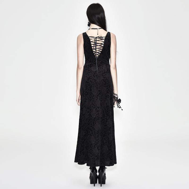 Women's Violet & Lace Goth Full Length Gown