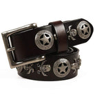 Men's Gothic Belts With Rivets Of Magic Circles And Skulls